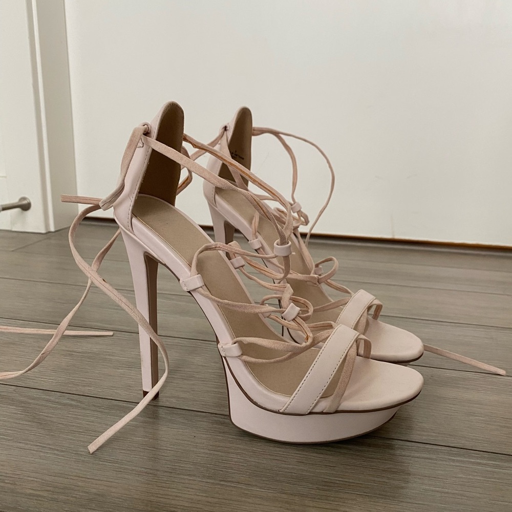 ASOS strappy cream heels
